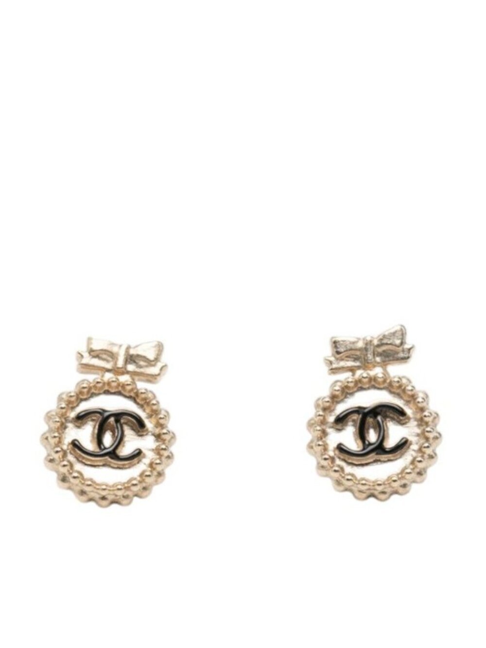 Chanel CC Logo Stud Earrings 13S Stamp Gold Plated